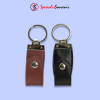 Flashdisk Kulit Metal Gantungan Kunci Elegan (4GB)