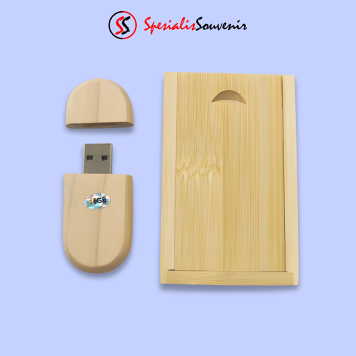 Flashdisk Kayu Oval (4GB)