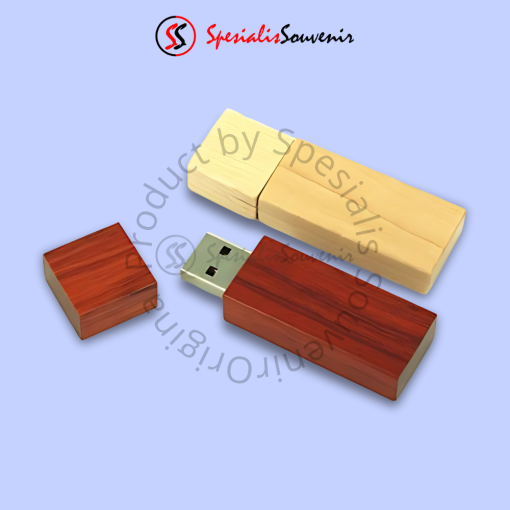 Flashdisk Kayu Kotak Persegi (4GB)