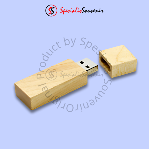 Flashdisk Kayu Kotak Persegi (4GB)