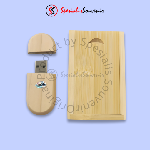 Flashdisk Kayu Oval (4GB)