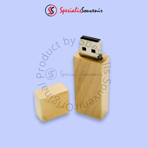 Flashdisk Kayu Kotak Persegi (4GB)