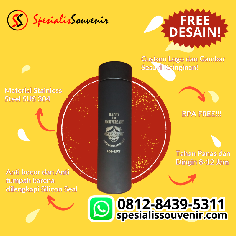 supplier botol tumbler, distributor tumbler makassar, distributor tumbler medan, custom botol minum kaca, pusat jual souvenir murah