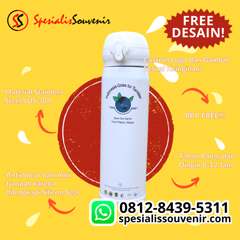 custom botol minum jogja, botol minum anak yang ada sedotannya, distributor tumbler murah, pusat souvenir terdekat, harga botol minum custom