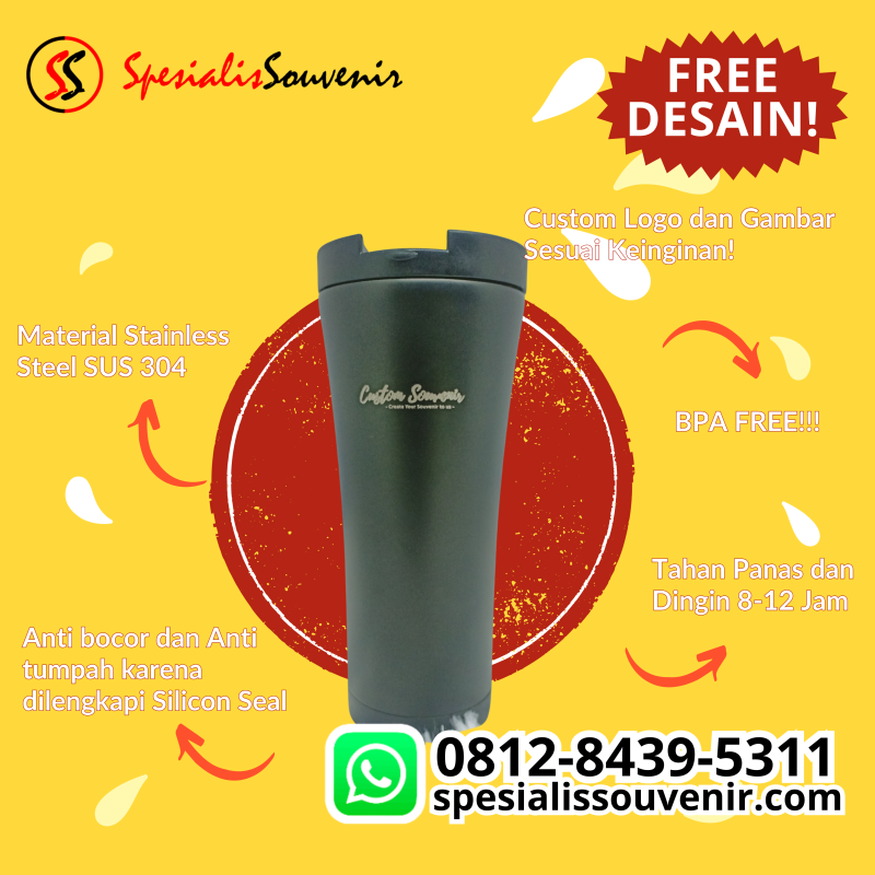 distributor tumbler murah, pusat souvenir terdekat, tumbler botol air minum, botol minum anti tumpah, pesan tumbler souvenir