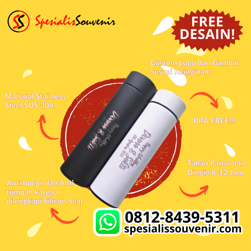 pusat souvenir jogja, tumbler botol minum lucu, tumbler custom satuan, tumbler custom nama, botol minum yang lagi trend