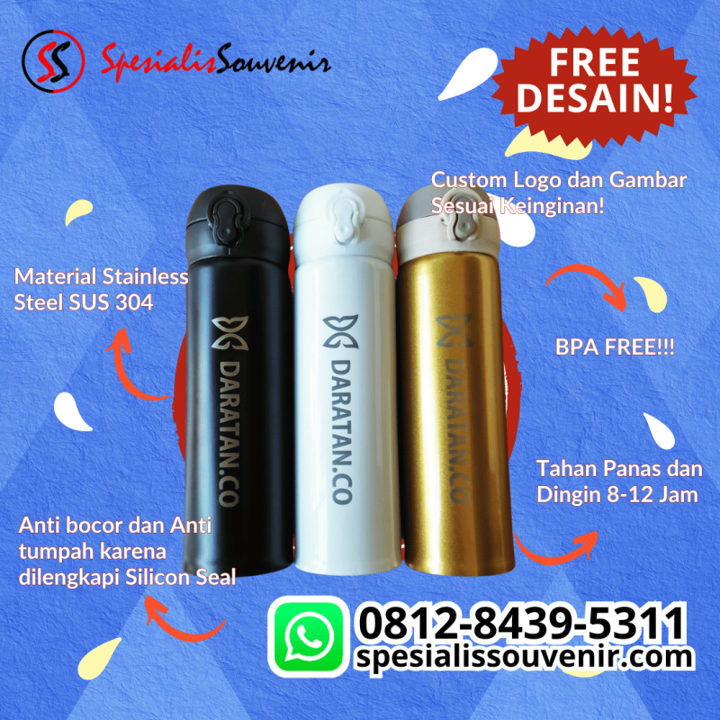 Harga Tumbler Custom Jogja: Bikin Tumbler Grafir Stylish dengan Vendor Terpercaya & Grosir Murah
