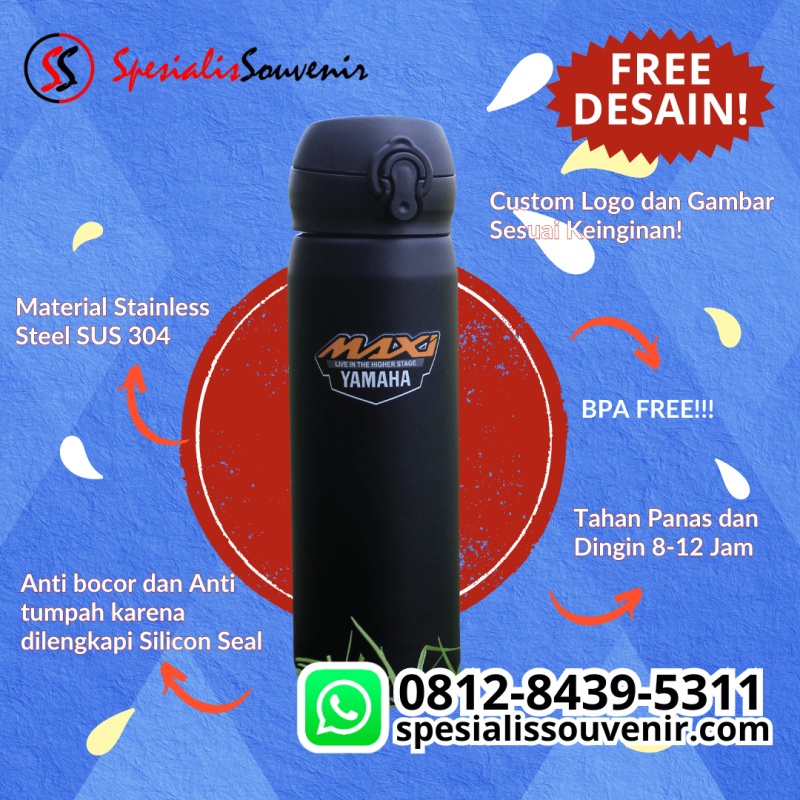Distributor Tumbler Custom Murah: Jogja, Bandung, dan Layanan Grafir Elegan Satuan atau Grosir