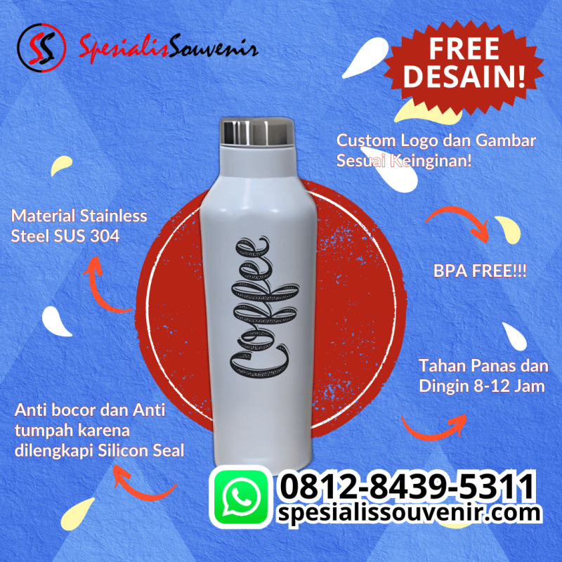 Harga Tumbler Custom Bekasi, Bogor, Tangerang & Bali – Cetak Nama, Desain Unik, dan Souvenir Kekinian