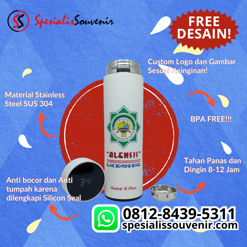 Tumbler Custom Jakarta, Bogor, Bekasi & Bali: Termos, Travel Mug, dan Souvenir Ulang Tahun Eksklusif