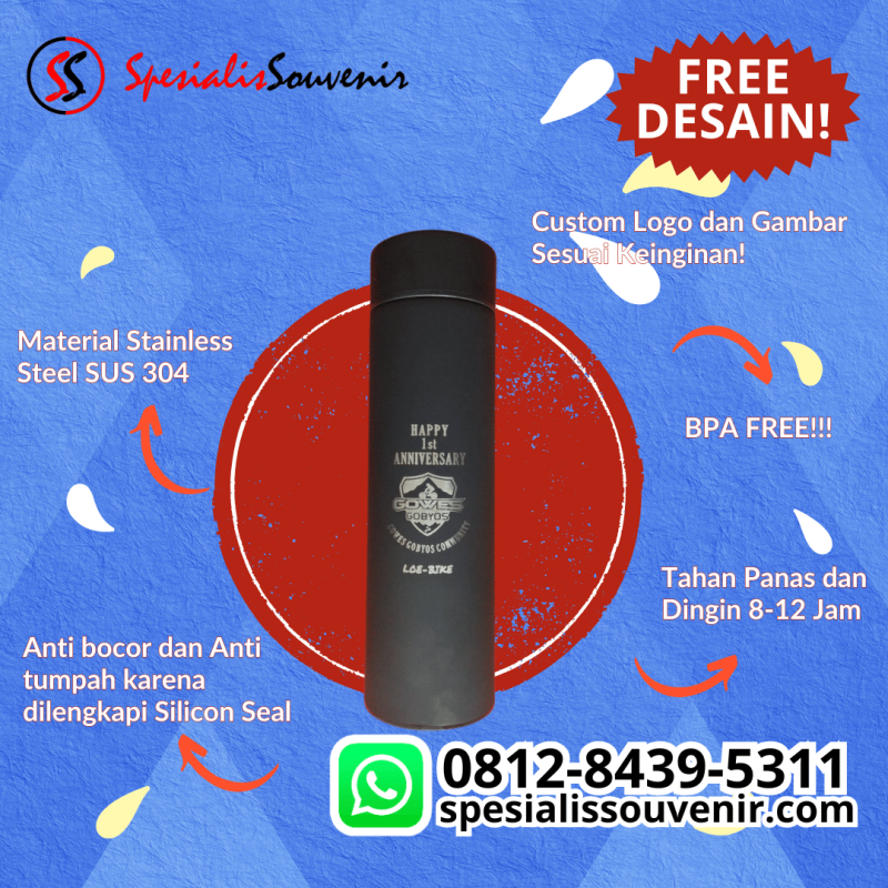 Supplier Tumbler Custom Terdekat: Cetak Desain Sendiri untuk Souvenir & Promosi Brand