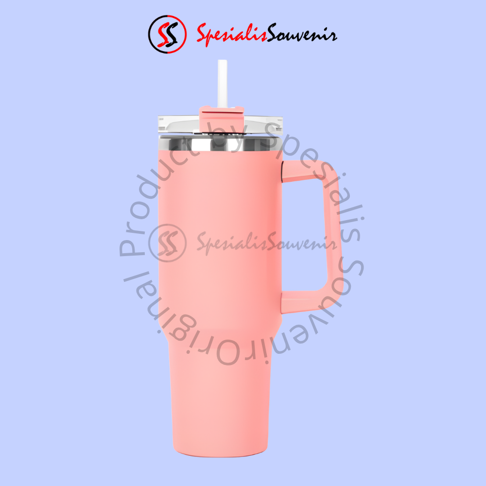 vendor-tumbler-custom Contoh cetak tumbler custom design warna pastel dengan nama karyawan.
