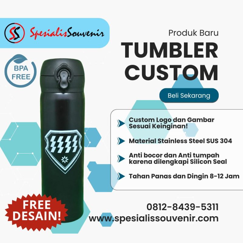 Butuh Tumbler Custom Desain Nama? Ini Tips Biar Hasilnya Awet & Sesuai Keinginan
