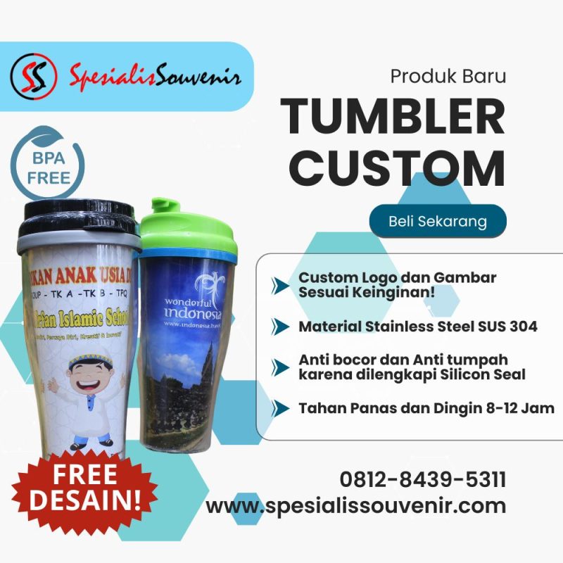 Tumbler Custom Adalah Apa? Ini Penjelasan Lengkap + Manfaat Nyata untuk Bisnis & Event