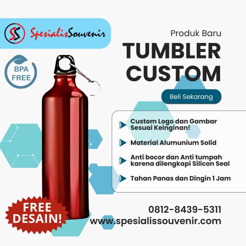 Custom Tumbler Stainless 1 Liter Murah: Pilihan Praktis untuk Souvenir & Kebutuhan Harian
