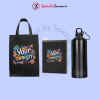 Paket seminar kit Jakarta dengan tas spunbond, notebook, dan tumbler sebagai souvenir seminar.