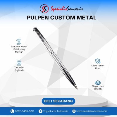 pulpen kayu custom dengan logo perusahaan ukir laser