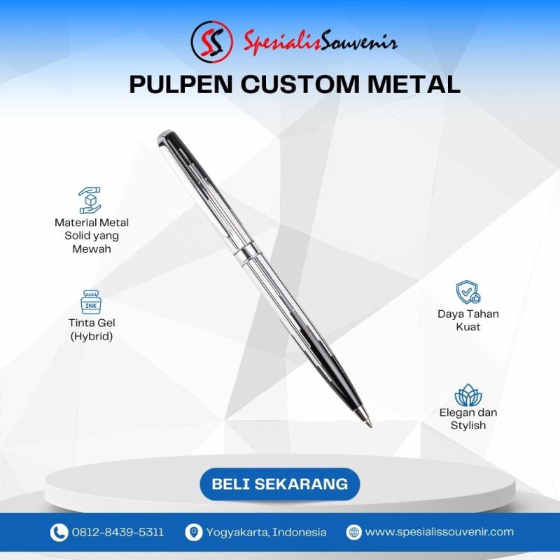 pulpen kayu custom dengan logo perusahaan ukir laser
