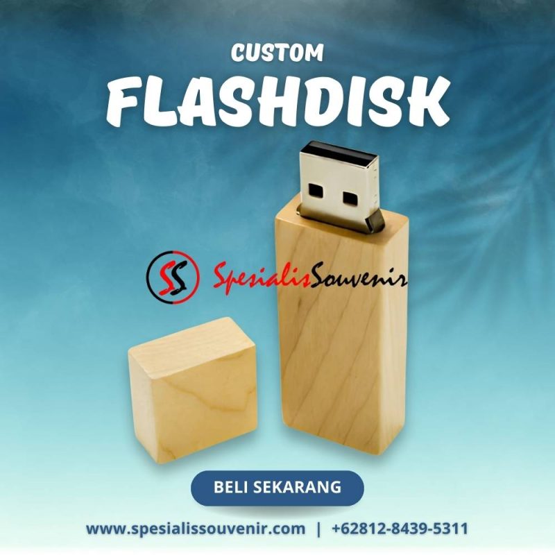 souvenir usb flashdisk custom logo nama kayu kulit kartu harga terjangkau untuk promosi bisnis.