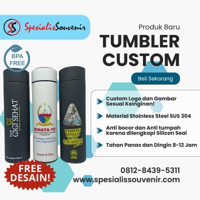 Tumbler Custom Berapa ML yang Ideal? Ini Panduan Ukuran untuk Promosi, Kantor, & Souvenir