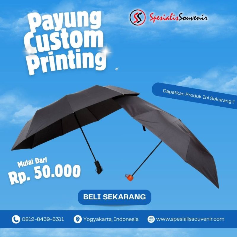cetak payung custom jogja berkualitas untuk promosi perusahaan