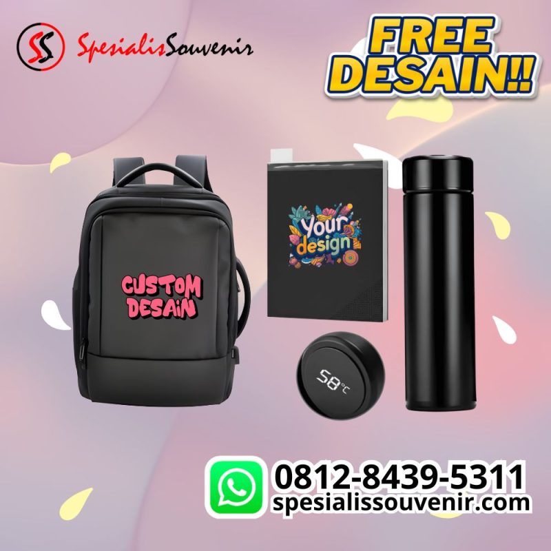 seminar kit custom jogja modern dengan tas laptop untuk event profesional dan branding efektif.