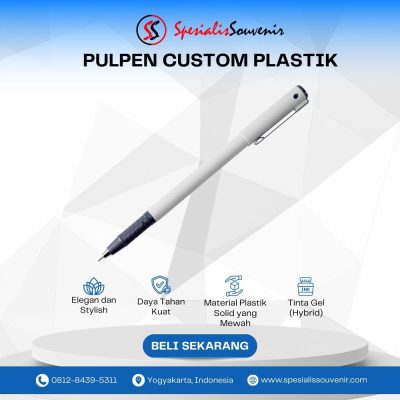 custom pulpen Medan dengan logo perusahaan, pulpen parker custom nama dan pulpen plastik custom untuk souvenir bisnis.
