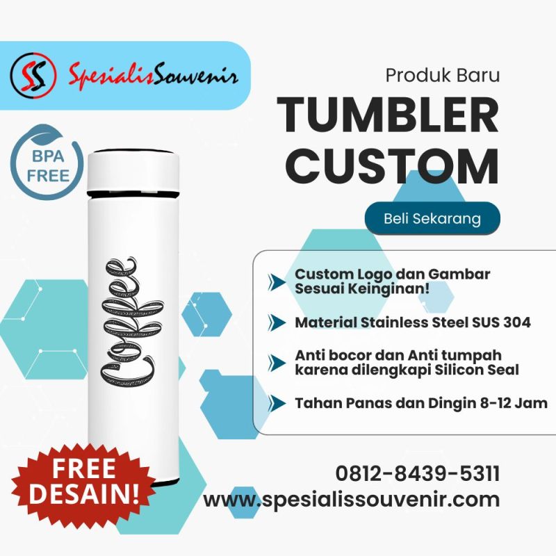 tumbler custom cikarang dengan logo perusahaan untuk promosi event