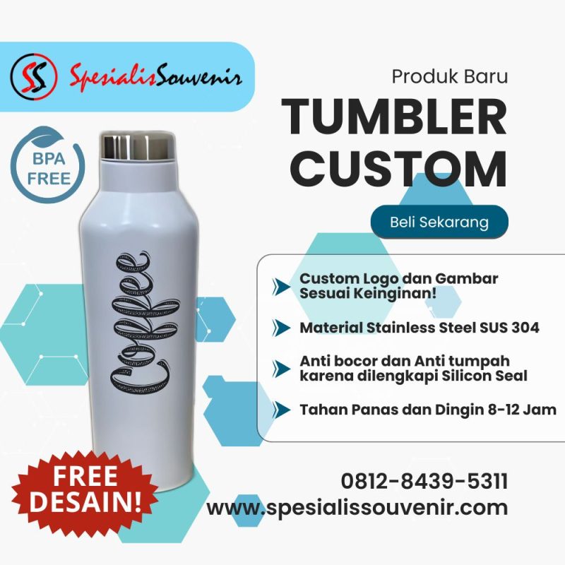 vendor supplier souvenir tumbler custom harga murah terpercaya