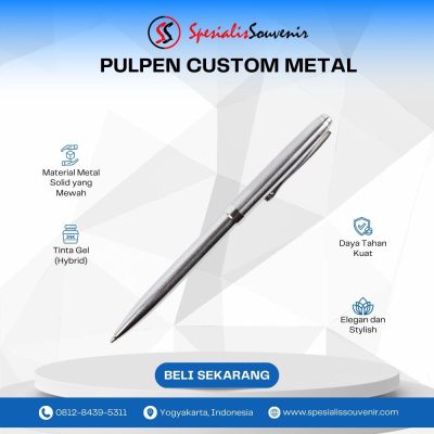 pulpen custom premium untuk souvenir perusahaan dan hadiah klien eksklusif.