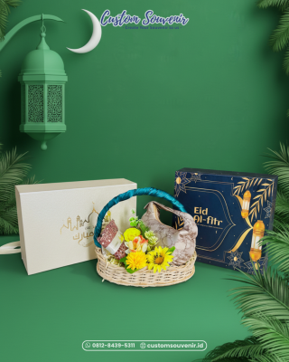 Hampers lebaran 2026 unik dengan box elegan berisi kue kering dan hadiah premium untuk bingkisan Idul Fitri.