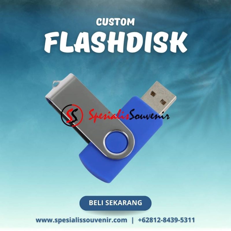 flashdisk custom kayu dengan logo perusahaan dan custom box eksklusif untuk souvenir premium.