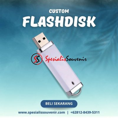 flashdisk custom logo desain eksklusif untuk souvenir promosi perusahaan dengan kemasan custom box flashdisk premium.