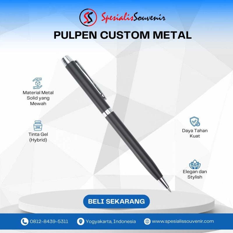 Produksi pabrik pulpen custom dengan berbagai model pulpen plastik custom dan pulpen parker custom untuk promosi bisnis.