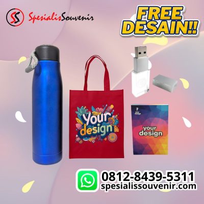 Seminar kit set lengkap dengan tas laptop, notebook, dan perlengkapan seminar premium untuk event profesional.