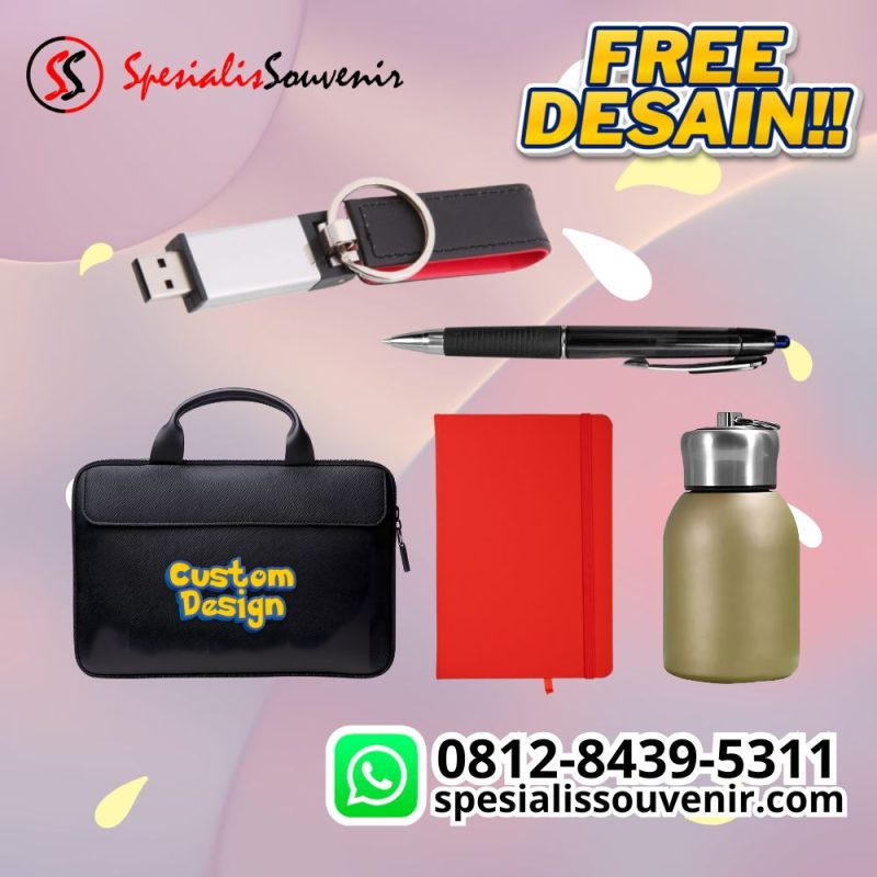 seminar kit palembang custom berkualitas dengan tas, tumbler, dan notebook desain eksklusif untuk acara profesional.