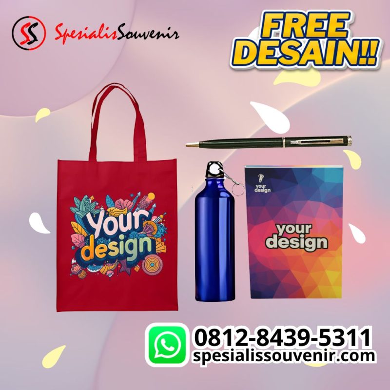 seminar kit pontianak custom lengkap tas tumbler notebook desain eksklusif harga terjangkau.