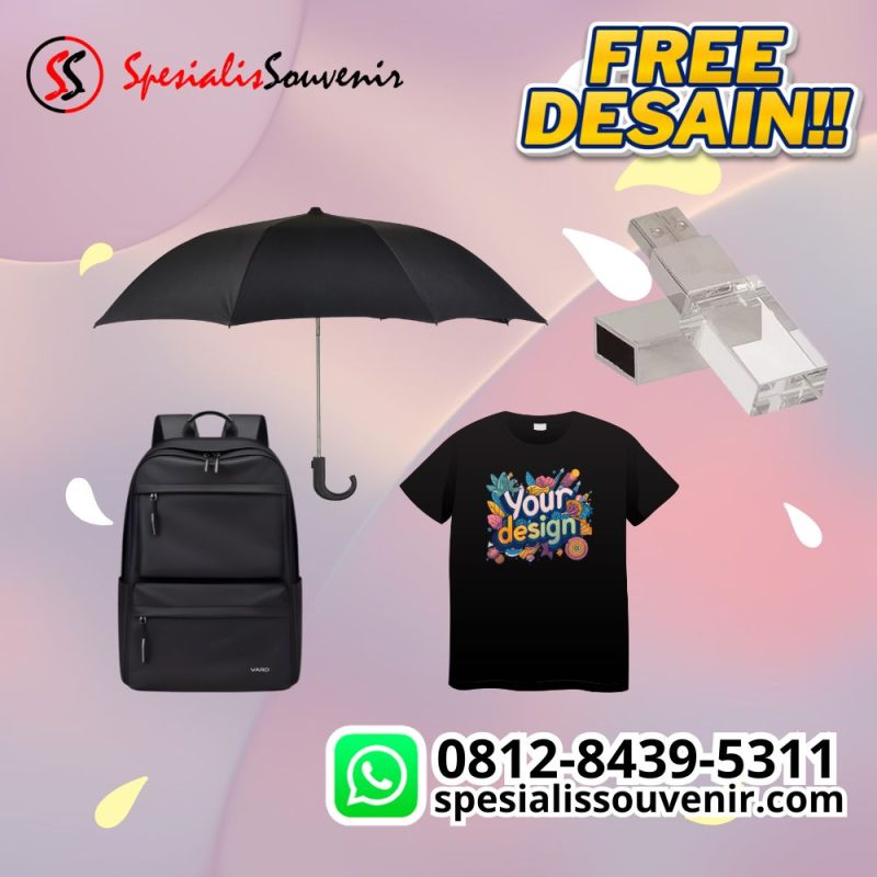 Seminar kit Solo custom lengkap dengan tas, notebook, dan tumbler desain eksklusif untuk event profesional.