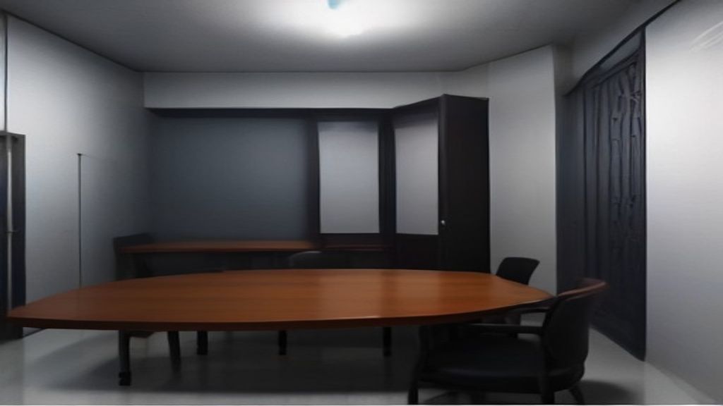 Payung souvenir kantor bergambar logo perusahaan dengan desain elegan berwarna biru dan putih